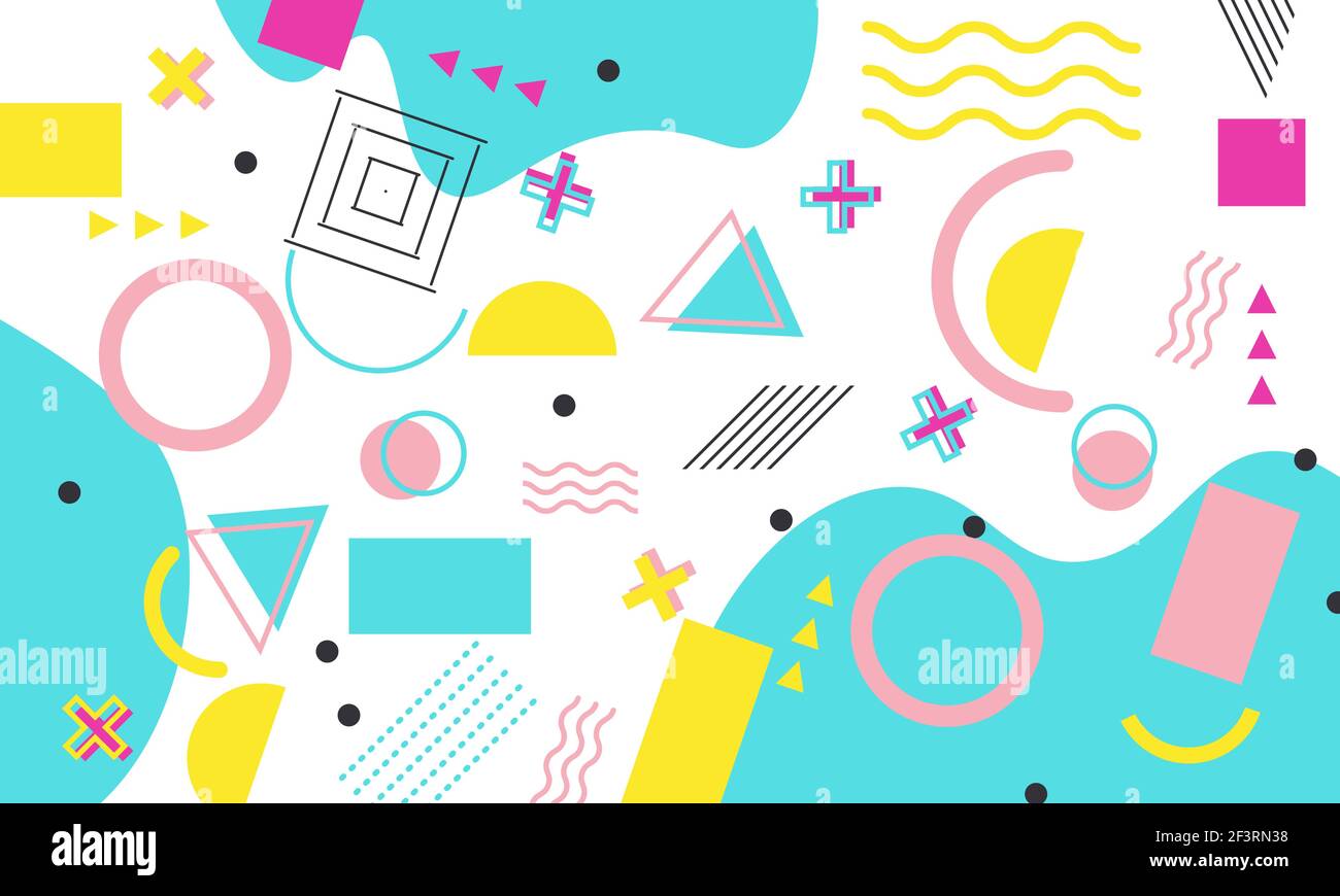 Abstract simple flat memphis style background. Vector illustration ...
