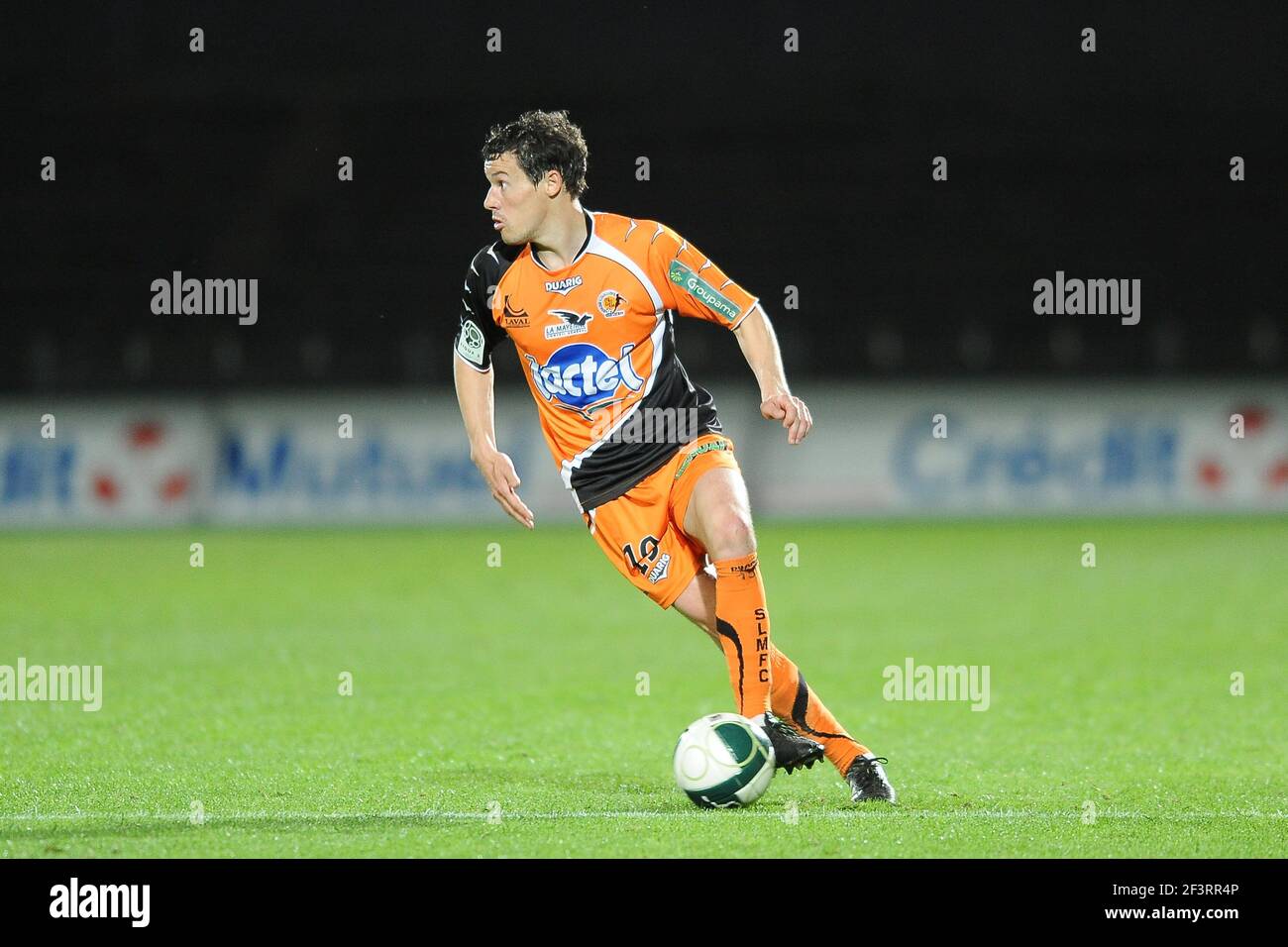 FOOTBALL - FRENCH CHAMPIONSHIP 2010/2011 - L2 - STADE LAVALLOIS v EVIAN TG - 09/05/2011 - PHOTO PASCAL ALLEE / DPPI - PIERRE TALMONT (LAV) Stock Photo