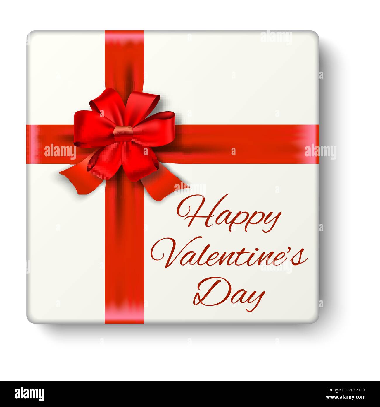 Red heart satin ribbon Stock Vector Images - Alamy