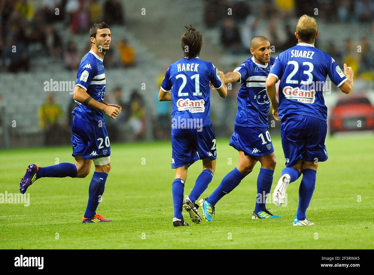 Football French Championship 11 12 L2 Fc Nantes V Sc Bastia 05 08 11 Photo Pascal Allee Dppi Joy Bastia Players After Wahbi Khazri Goal Stock Photo Alamy