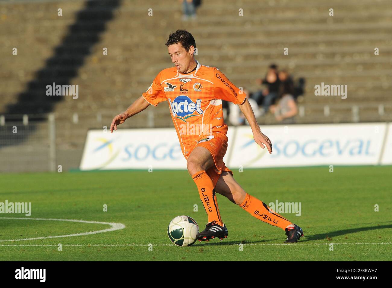 FOOTBALL - FRENCH CHAMPIONSHIP 2011/2012 - L2 - STADE LAVALLOIS v US BOULOGNE CO - 12/08/2011 - PHOTO PASCAL ALLEE / DPPI - PIERRE TALMONT (LAV) Stock Photo