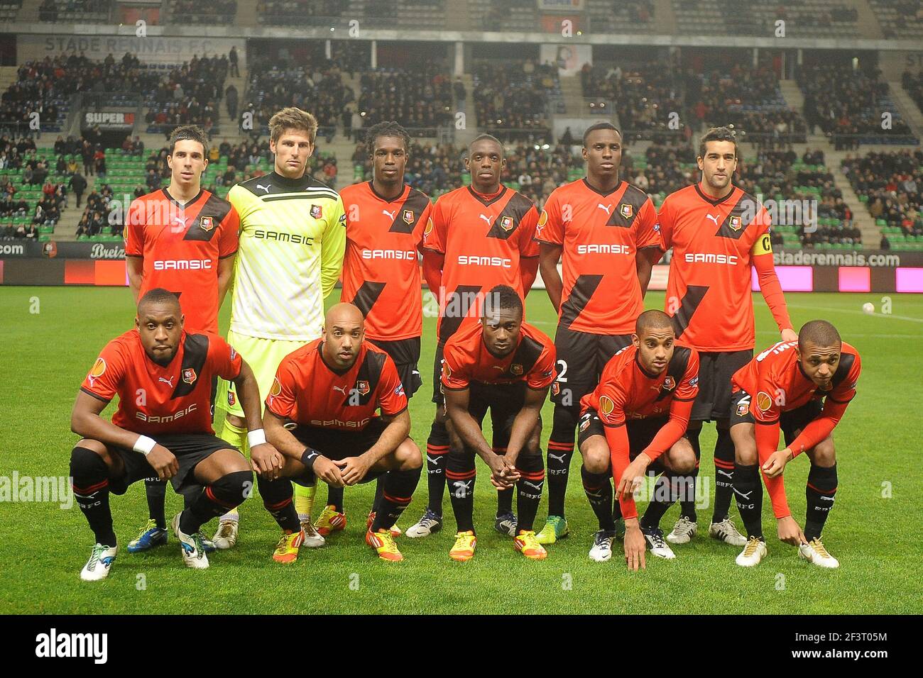 FOOTBALL - UEFA EUROPA LEAGUE 2011/2012 - GROUP STAGE - GROUP I - STADE  RENNAIS v UDINESE - 30/11/2011 - PHOTO PASCAL ALLEE / DPPI - TEAM RENNES (  BACK ROW LEFT