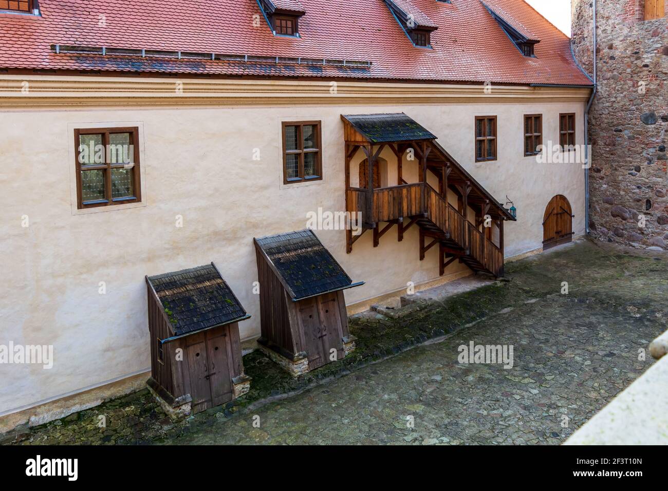 Medieval Bauska Castle courtyard Stock Photo