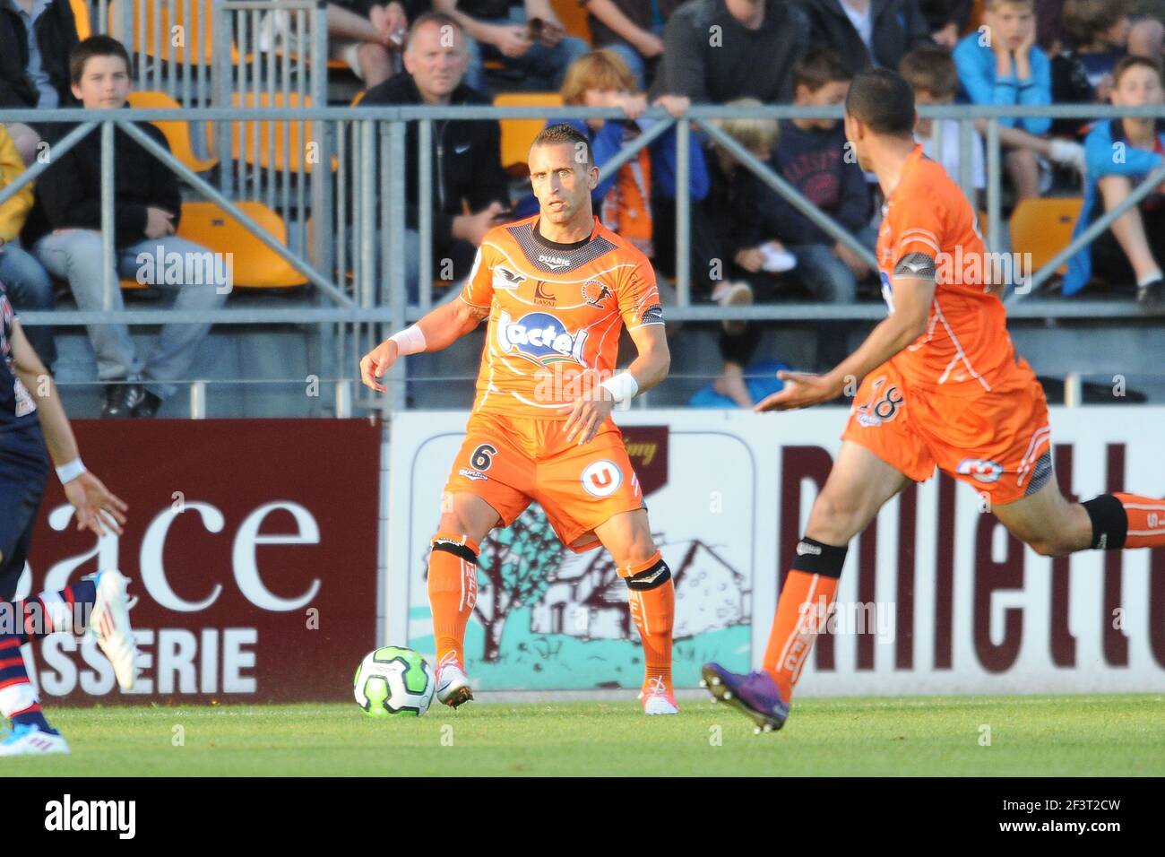 FOOTBALL - LIGUE 2 - FRENCH CHAMPIONSHIP 2012/2013 - STADE LAVALLOIS v AS MONACO - 03/08/2012 - PHOTO PASCAL ALLEE / DPPI - ANTHONY GONCALVES (LAV) Stock Photo