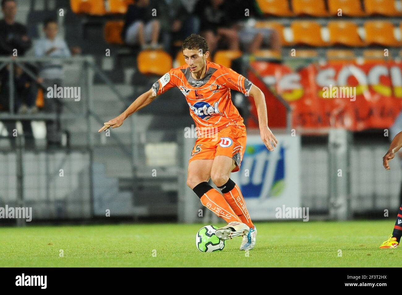 FOOTBALL - LIGUE 2 - FRENCH CHAMPIONSHIP 2012/2013 - STADE LAVALLOIS v AS MONACO - 03/08/2012 - PHOTO PASCAL ALLEE / DPPI - YOHAN BETSCH (LAV) Stock Photo