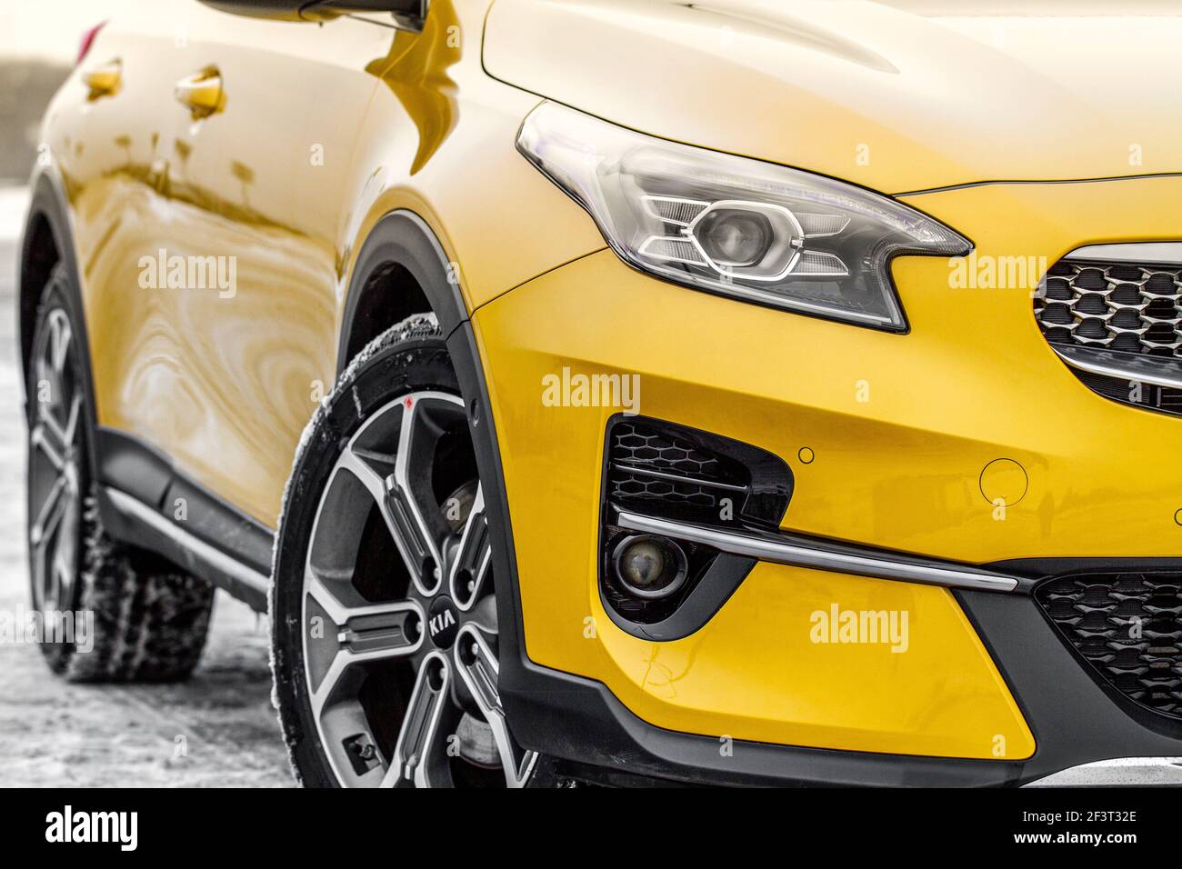 Brussels, Belgium, Jan 09, 2020: new Kia XCeed at Brussels Motor Show,  first generation, compact SUV car produced by Kia Motors Stock Photo - Alamy
