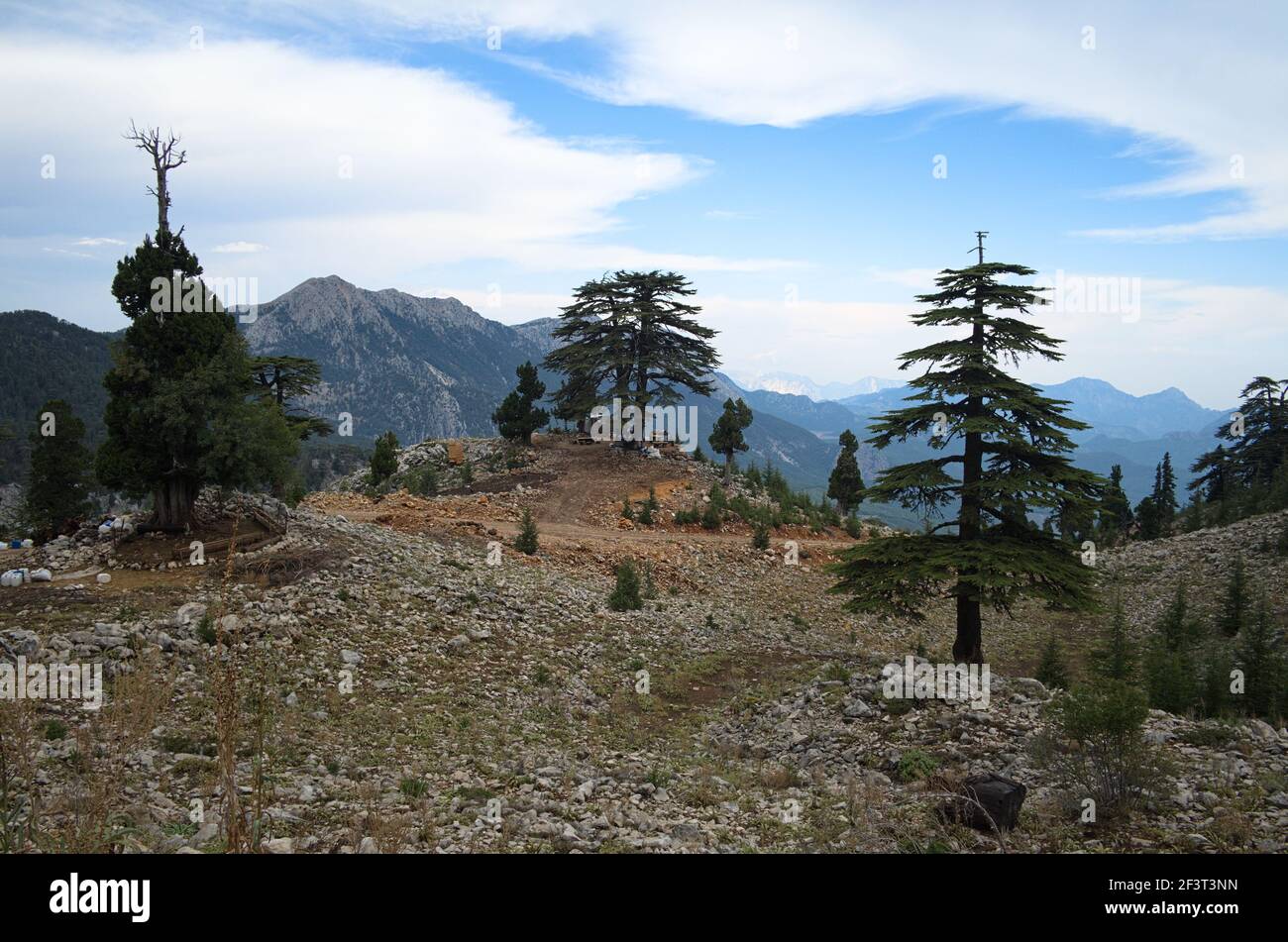 Lycian Way in rocky mountains in Turkey. Stock Photo