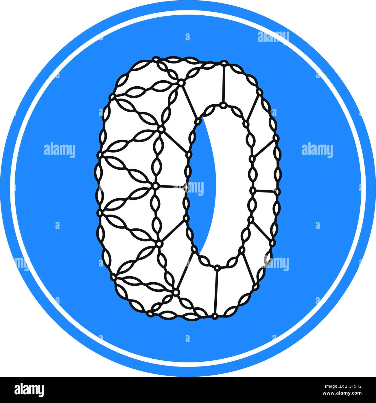 Road sign snow chains obligatory Stock Vector Images Alamy
