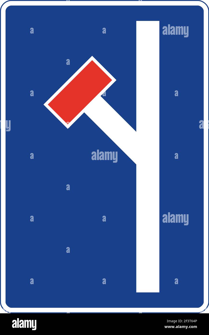 Rectangular Rd Sign Blue Rectangular traffic signal in blue and white, isolated on white ...