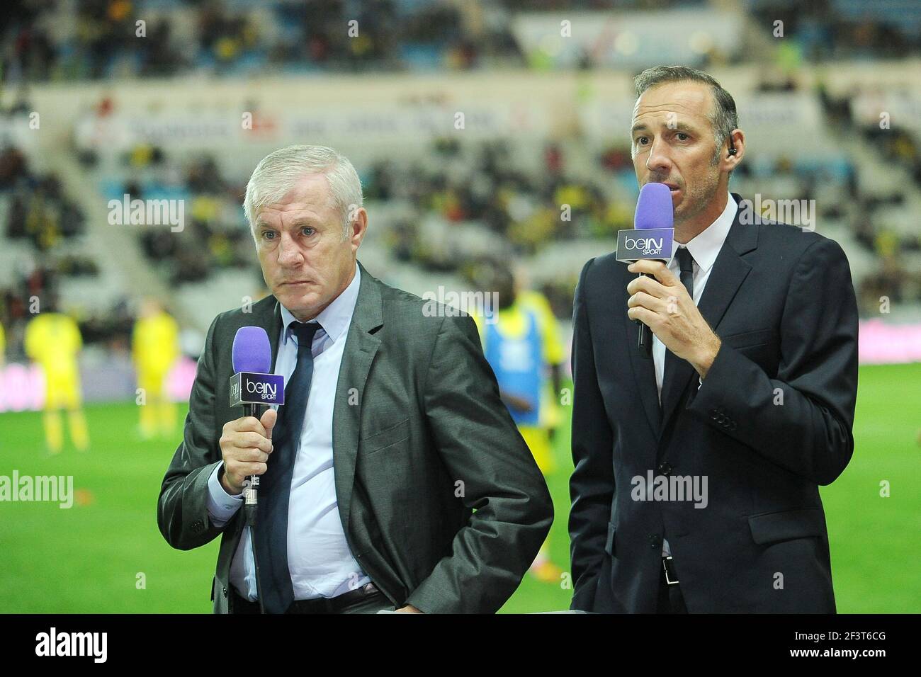 BeIn sport consultants, Luis Fernandez and Eric Roy before the French  Championship 2013/2014 Ligue 1
