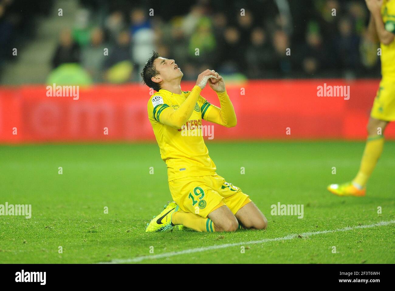 Alejandro BEDOYA of Nantes reacts during the French L1 Championship 2013/2014 football match between FC Nantes and AS Monaco on November 24, 2013 at La Beaujoire stadium in Nantes, France. Photo Pascal Allee / DPPI Stock Photo