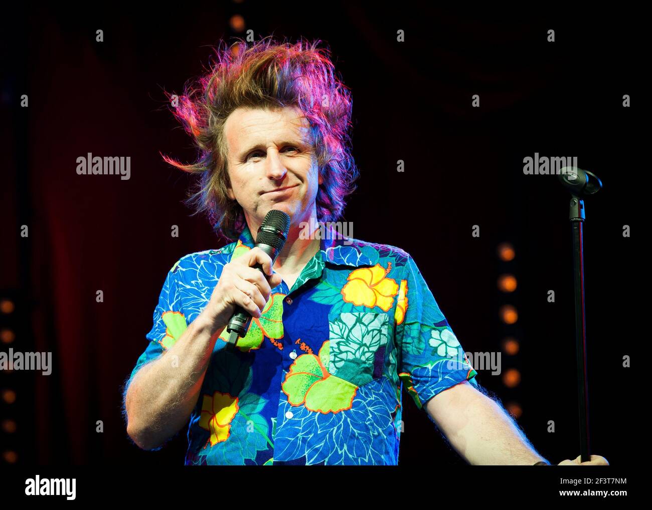 Milton Jones performs live on stage on day 3 of Camp Bestival 2014, Lulworth Castle - Dorset Stock Photo