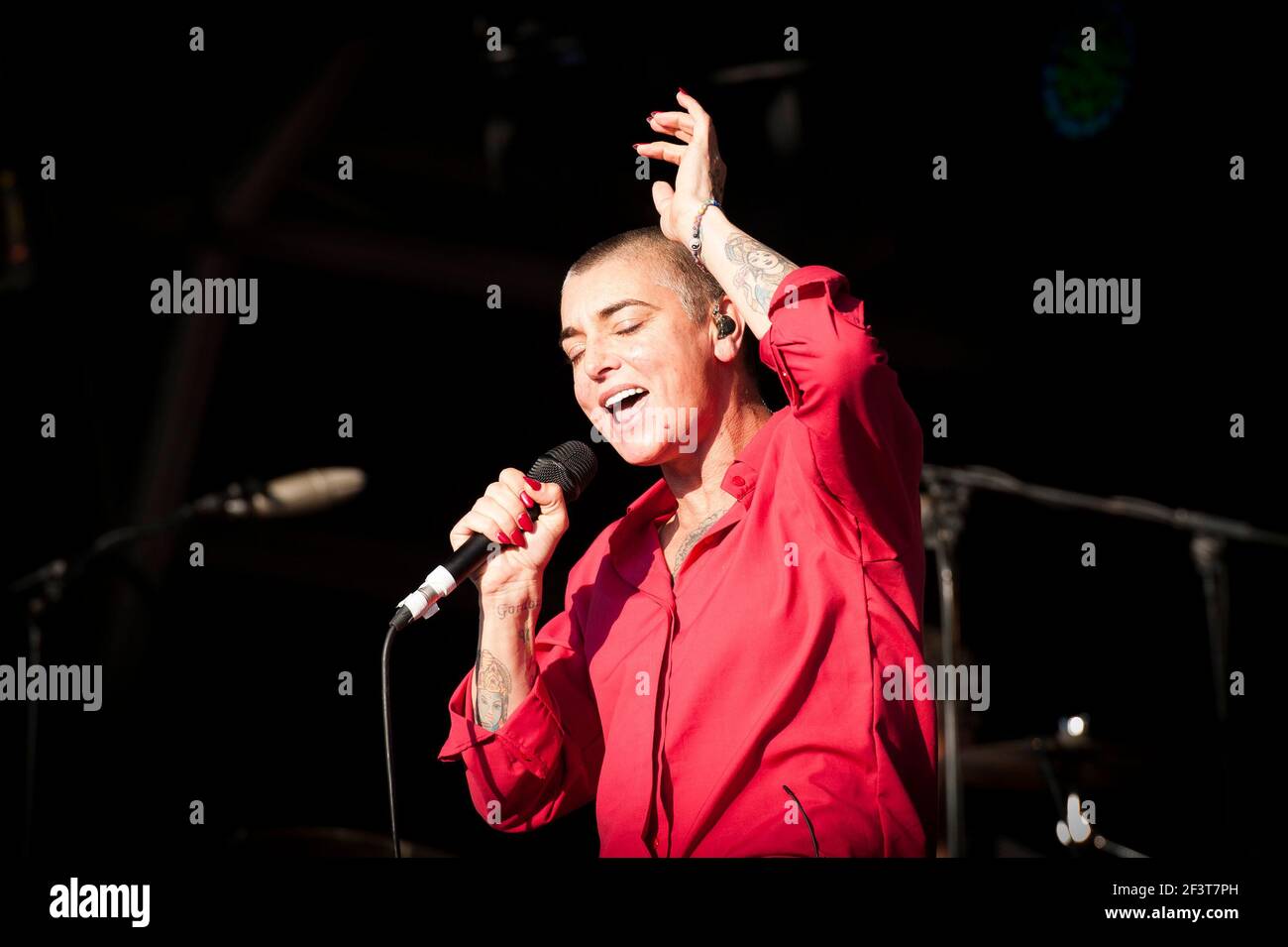 Sinead O'Connor performs live on stage on day 3 of Camp Bestival 2014, Lulworth Castle - Dorset Stock Photo