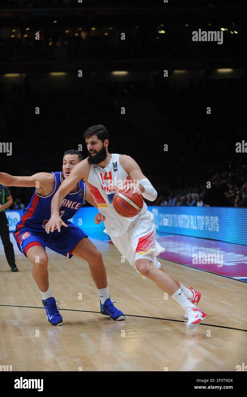 Nikola MIROVIC in action during the basketball Euro 2015 semi-final between  France and Spain at