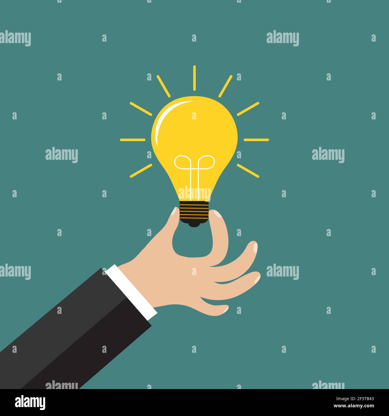 Hand holding light bulb. Business idea concept Stock Vector Image & Art ...