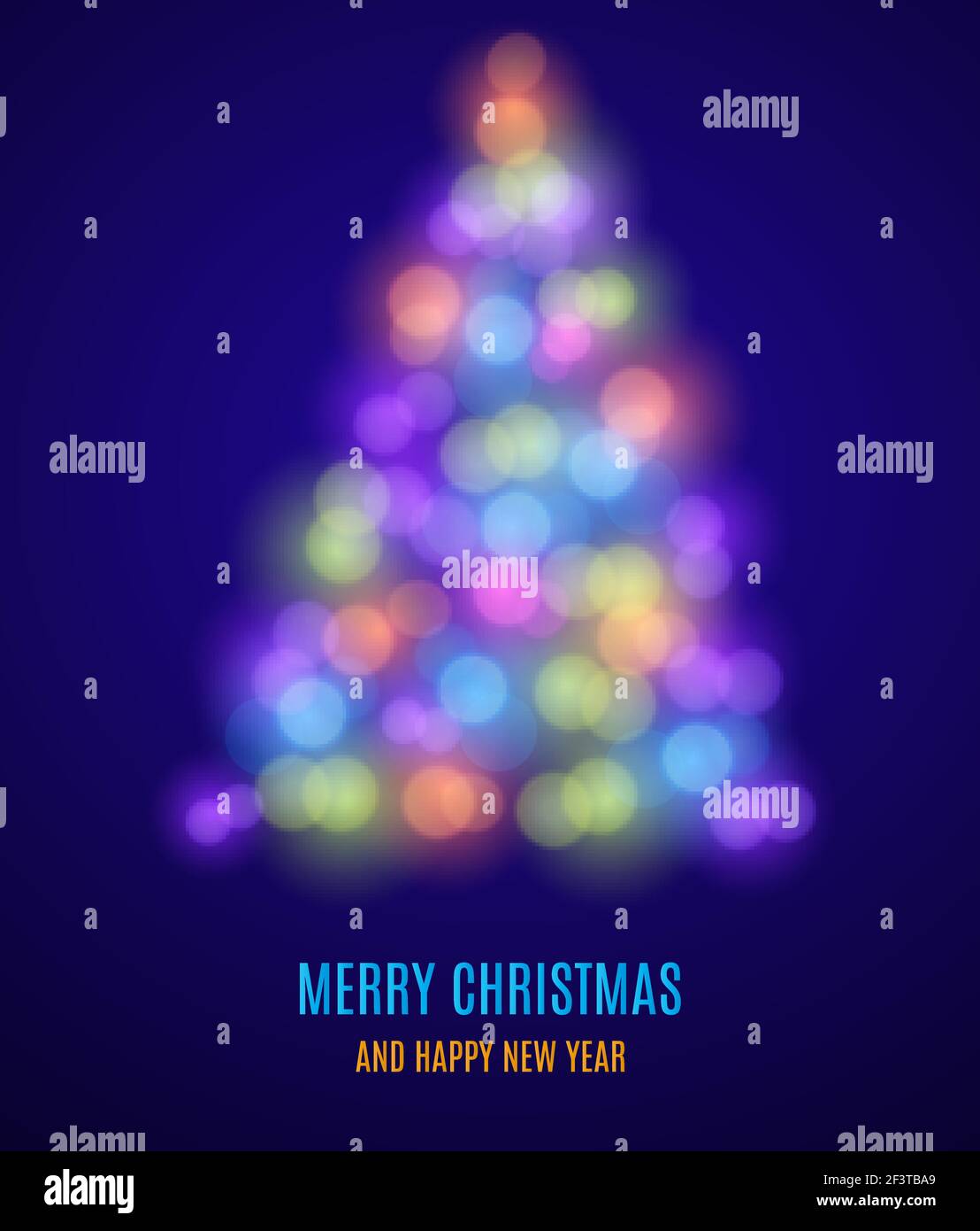 Christmas tree illuminated garlands Stock Vector Images - Alamy