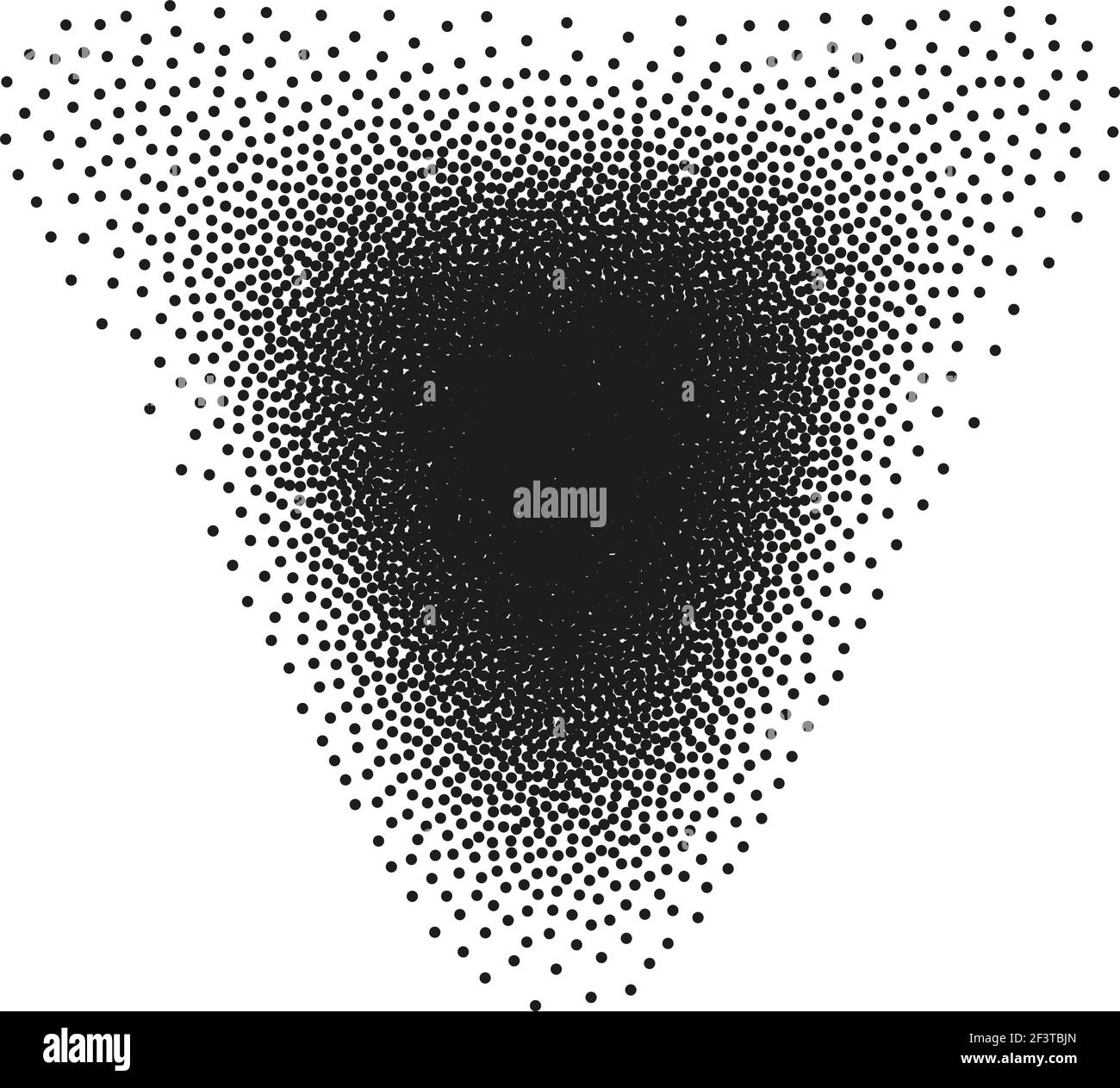 Abstract Halftone Background. Dotwork Triangle. Stock Vector