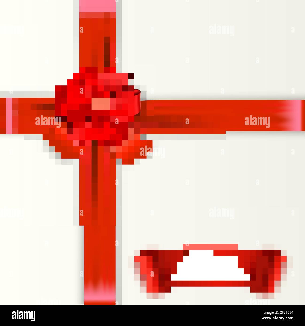 White background with red bow and ribons Stock Vector Image & Art - Alamy