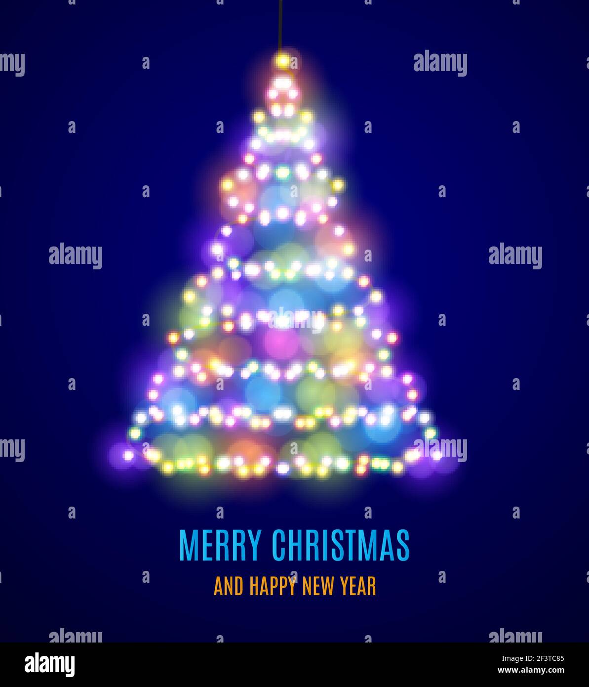 Beautiful illuminated christmas tree Stock Vector Images - Alamy