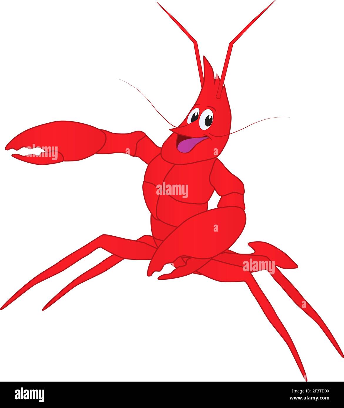 A lobster greets everyone on a sunny day Stock Photo