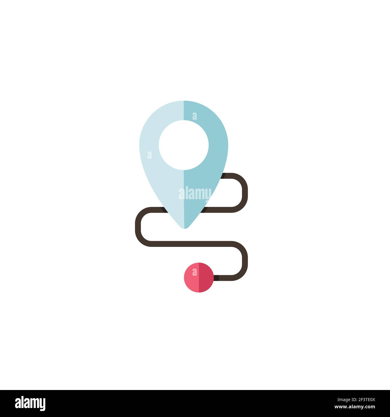Location. Map and navigation. Flat color icon. Isolated commerce vector illustration Stock Vector