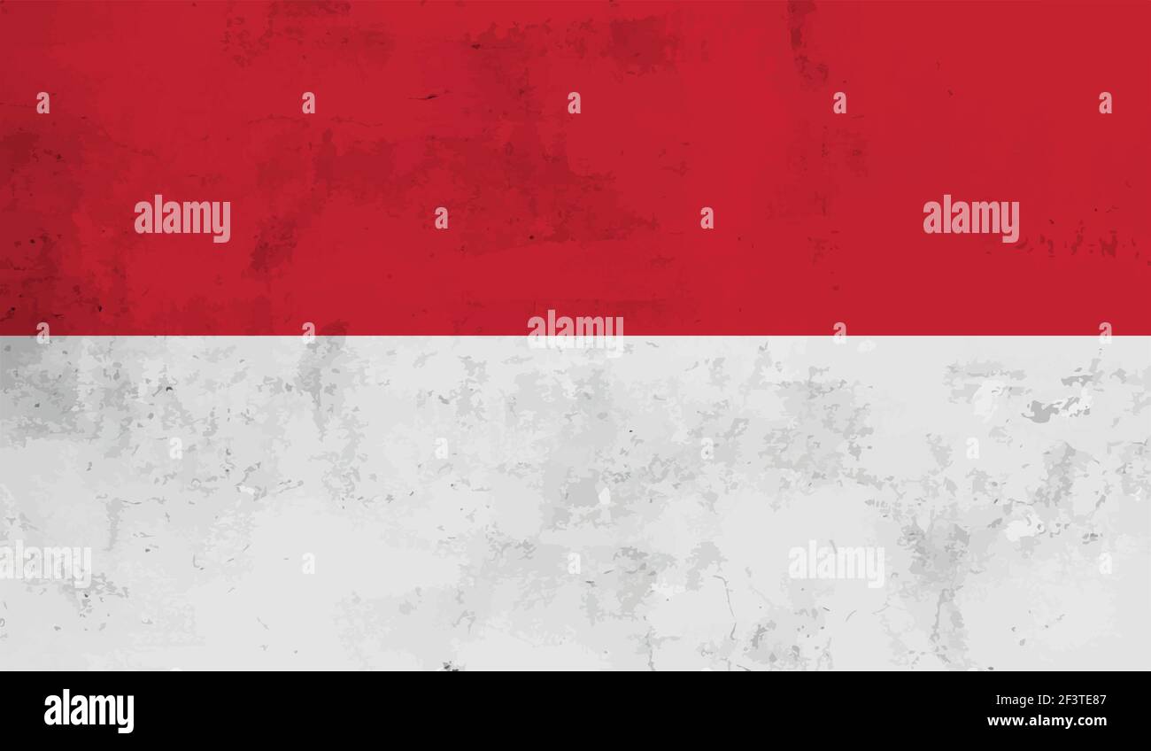 Poland flag with waving grunge texture. Vector background. Stock Vector