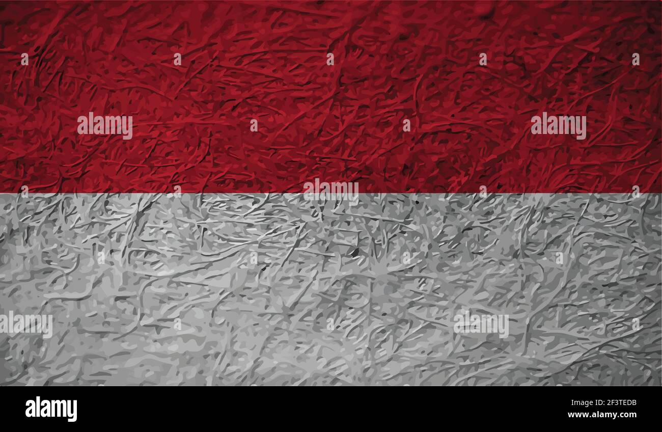 Poland flag with waving grunge texture. Vector background. Stock Vector