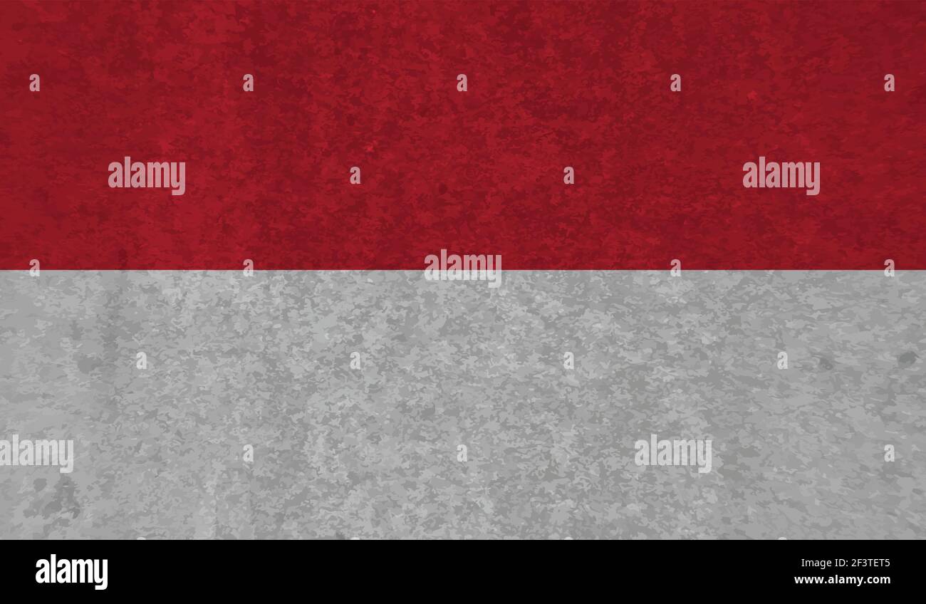 Poland flag with waving grunge texture. Vector background. Stock Vector