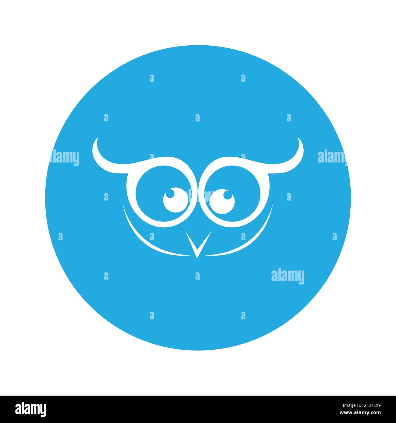 Owl simple logo vector illustration template design. Stock Vector