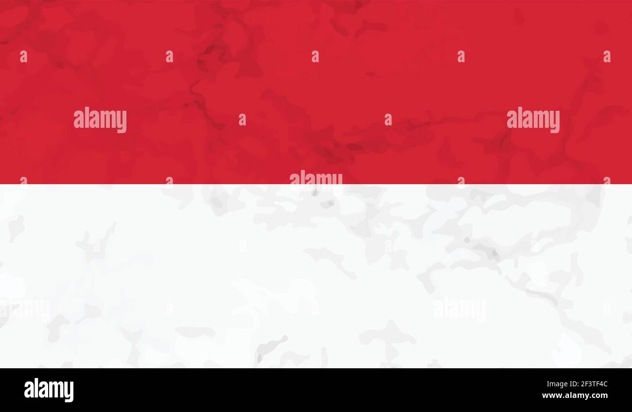 Poland flag with waving grunge texture. Vector background. Stock Vector