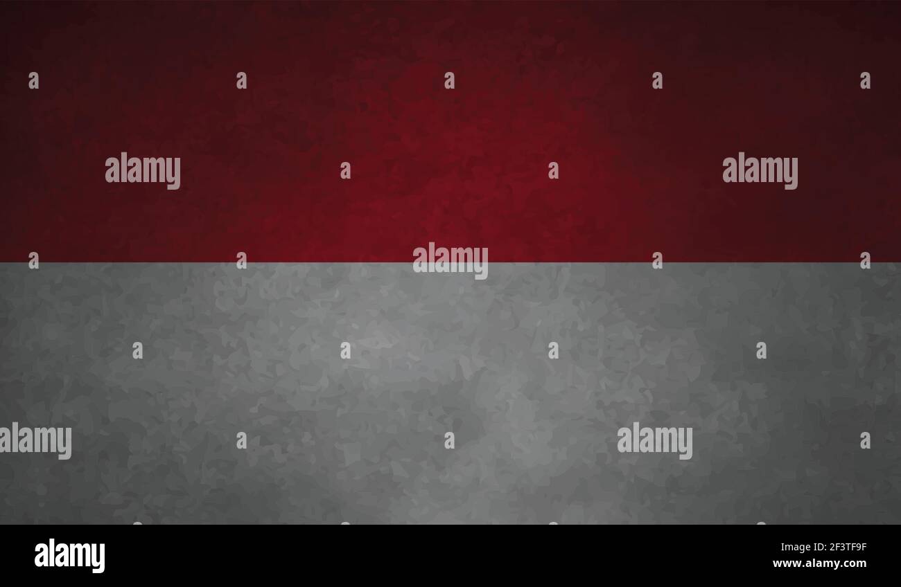 Poland flag with waving grunge texture. Vector background. Stock Vector