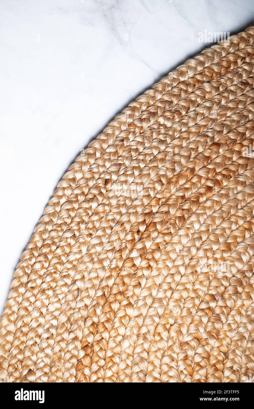 Jute rug, natural fiber carpet Stock Photo Alamy