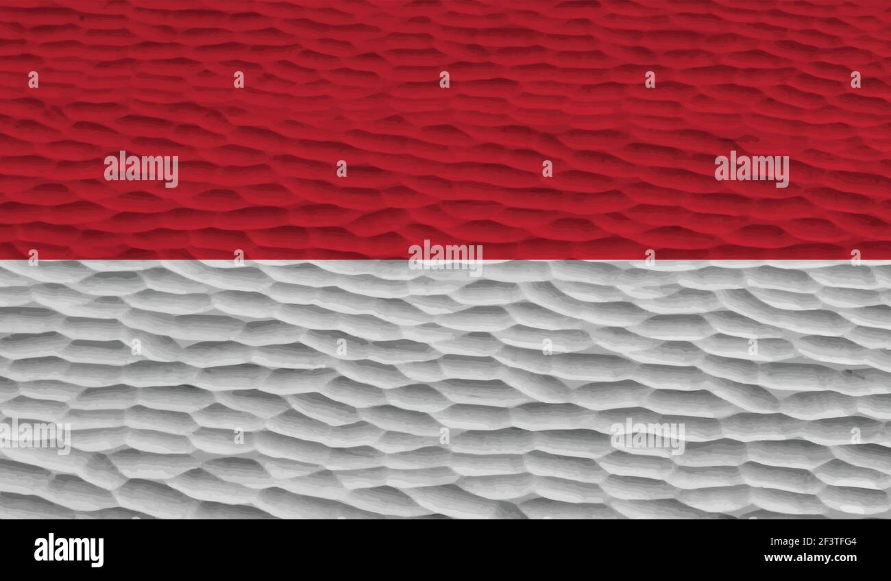 Poland flag with waving grunge texture. Vector background. Stock Vector