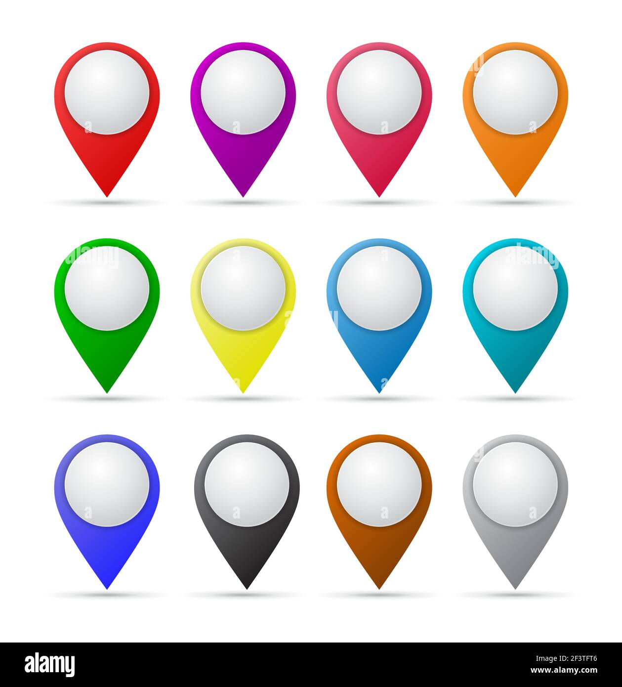 Map Pointer Page Example Set of paper map pointers Stock Vector Image & Art - Alamy