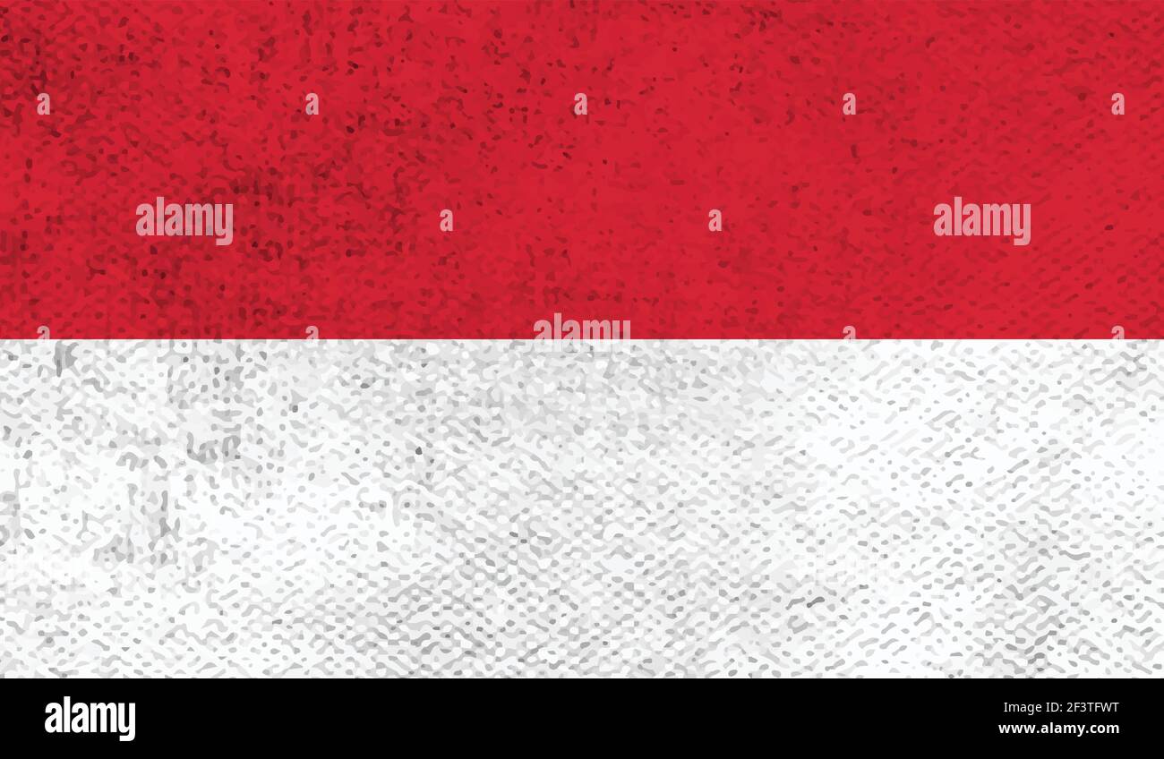 Poland flag with waving grunge texture. Vector background. Stock Vector