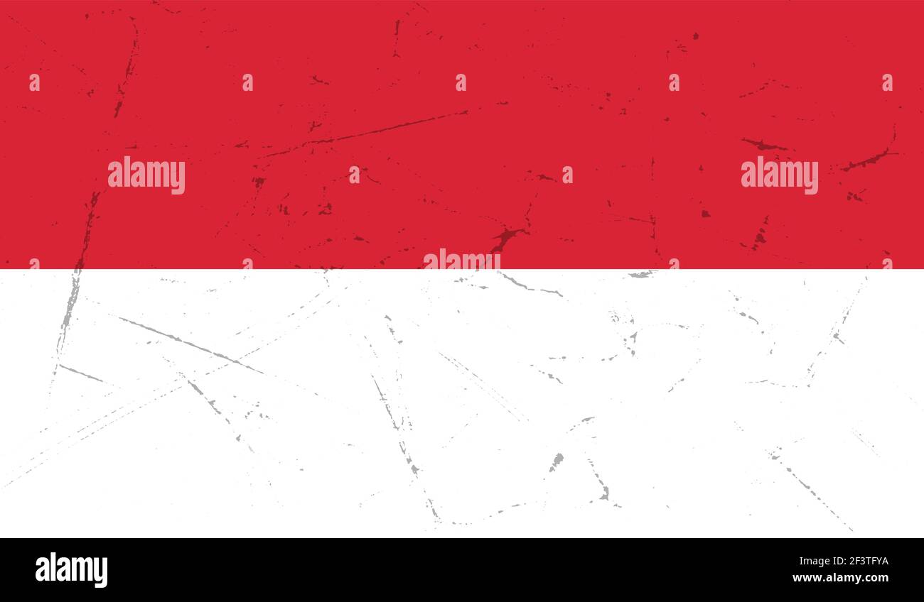Poland flag with waving grunge texture. Vector background. Stock Vector