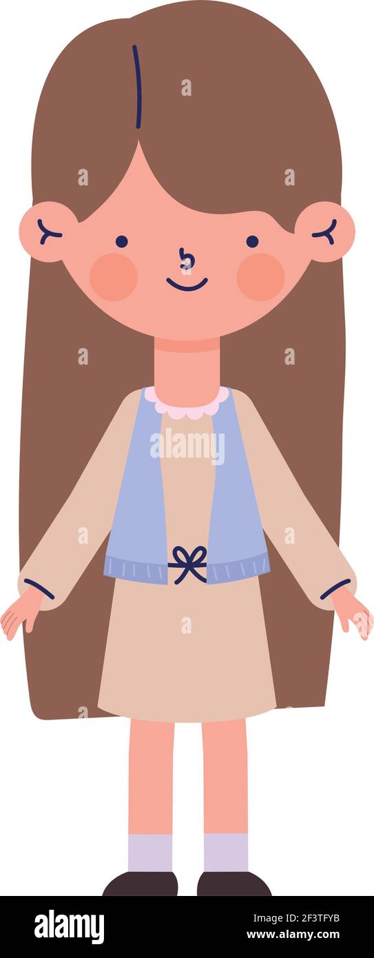 happy little girl Stock Vector Image & Art - Alamy