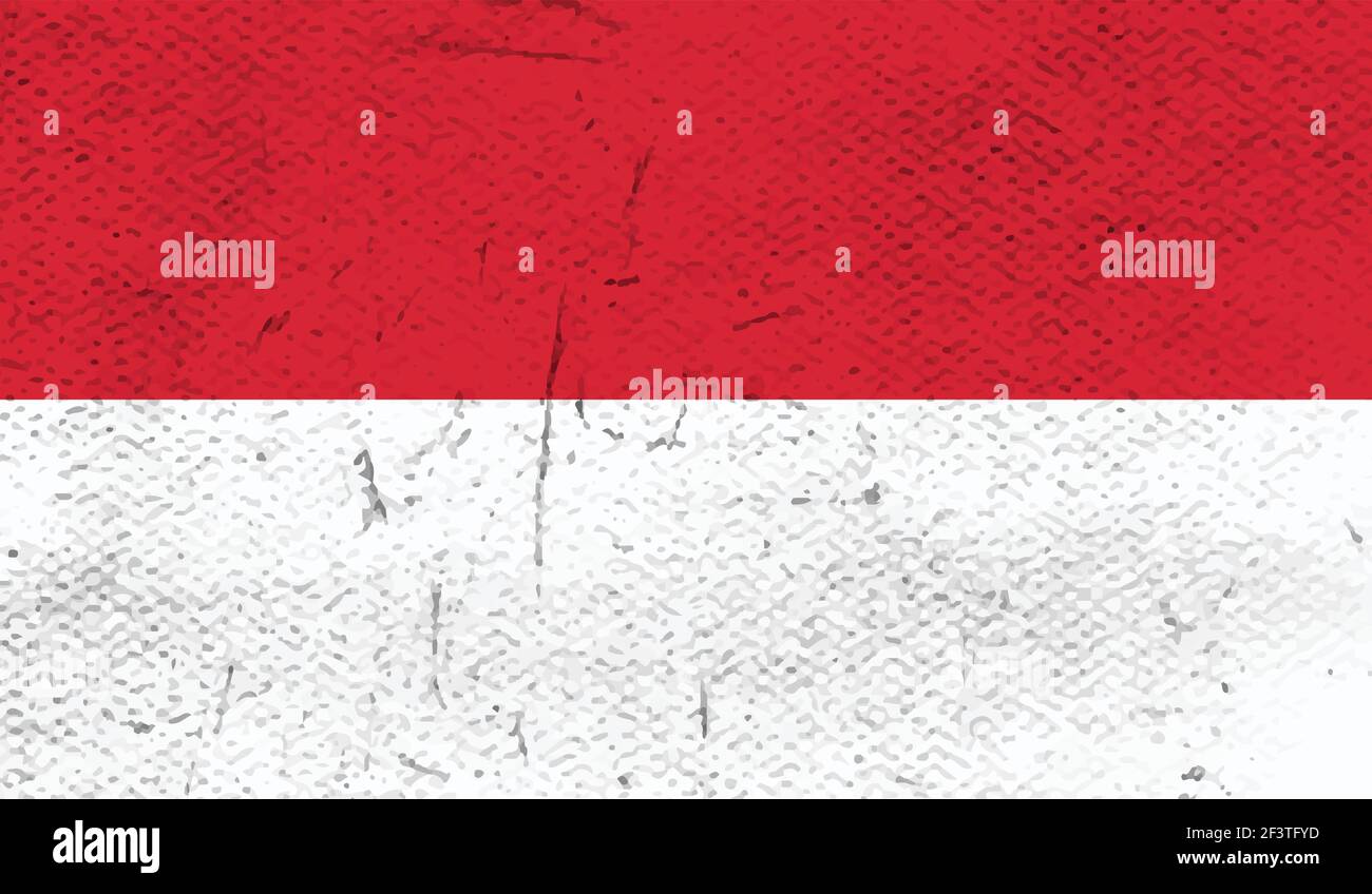 Poland flag with waving grunge texture. Vector background. Stock Vector