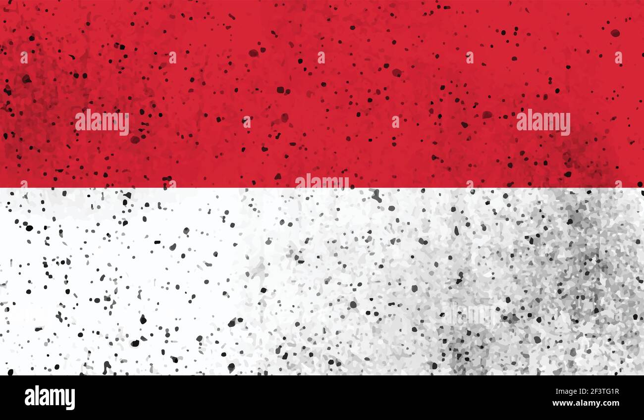 Poland flag with waving grunge texture. Vector background. Stock Vector