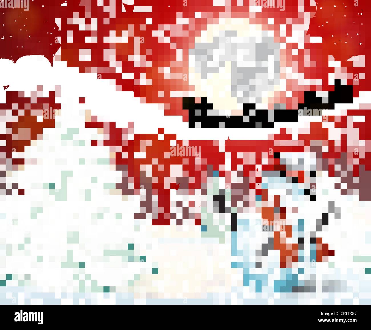 Cute snowman on the background of night sky Stock Vector Image & Art ...