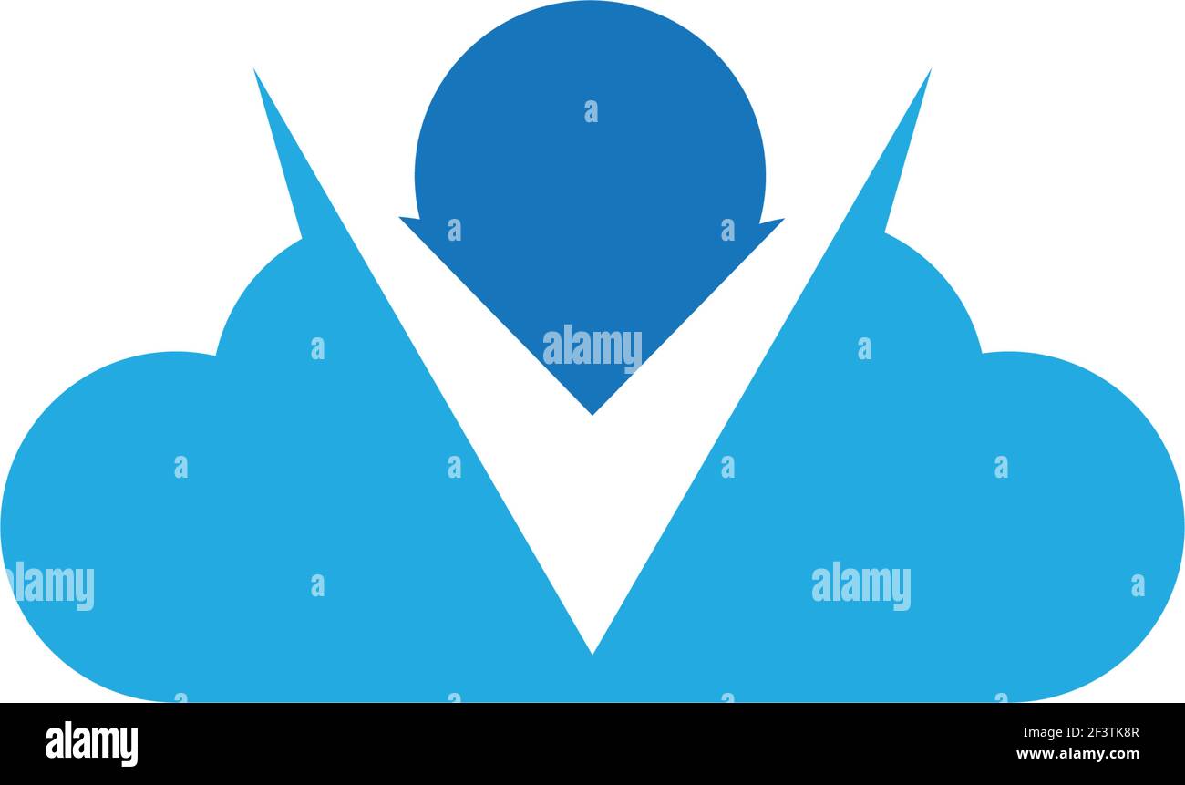 Cloud technology vector logo template design vector Stock Vector Image ...