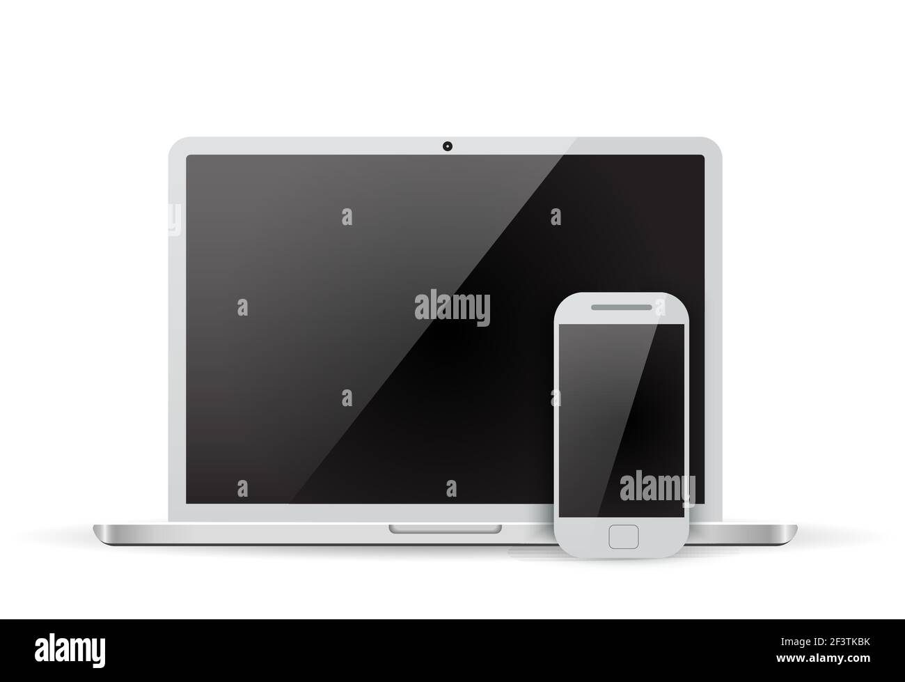Laptop monitor computer phone Stock Vector Images - Alamy