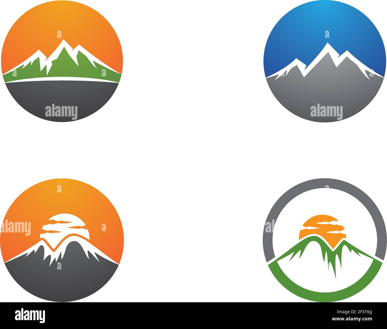 High Mountain icon Logo Business Template Vector Stock Vector Image