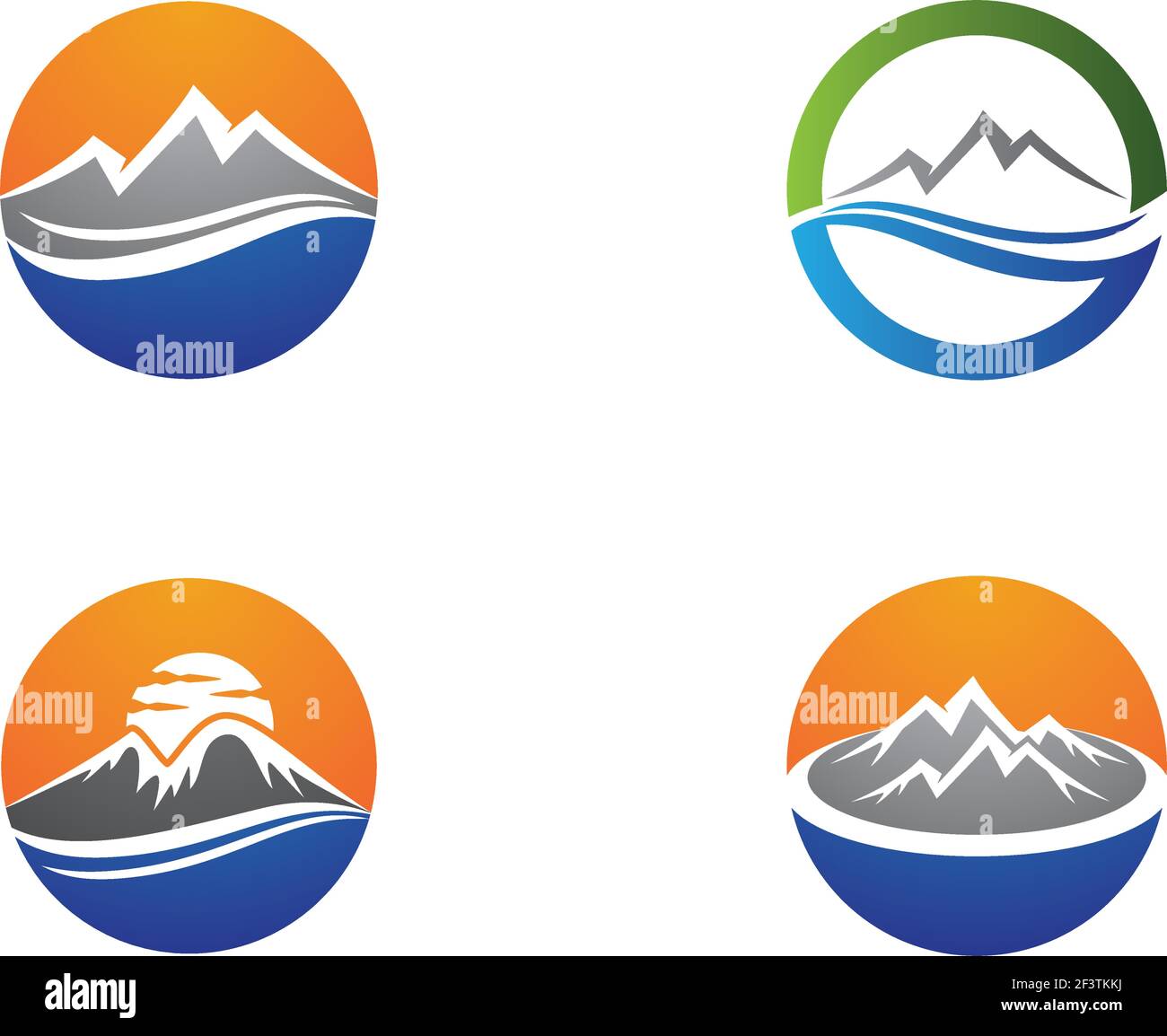 High Mountain icon Logo Business Template Vector Stock Vector Image