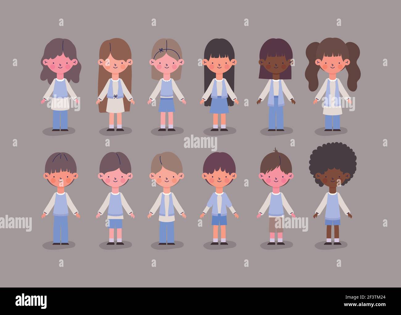 little kids set Stock Vector Image & Art - Alamy