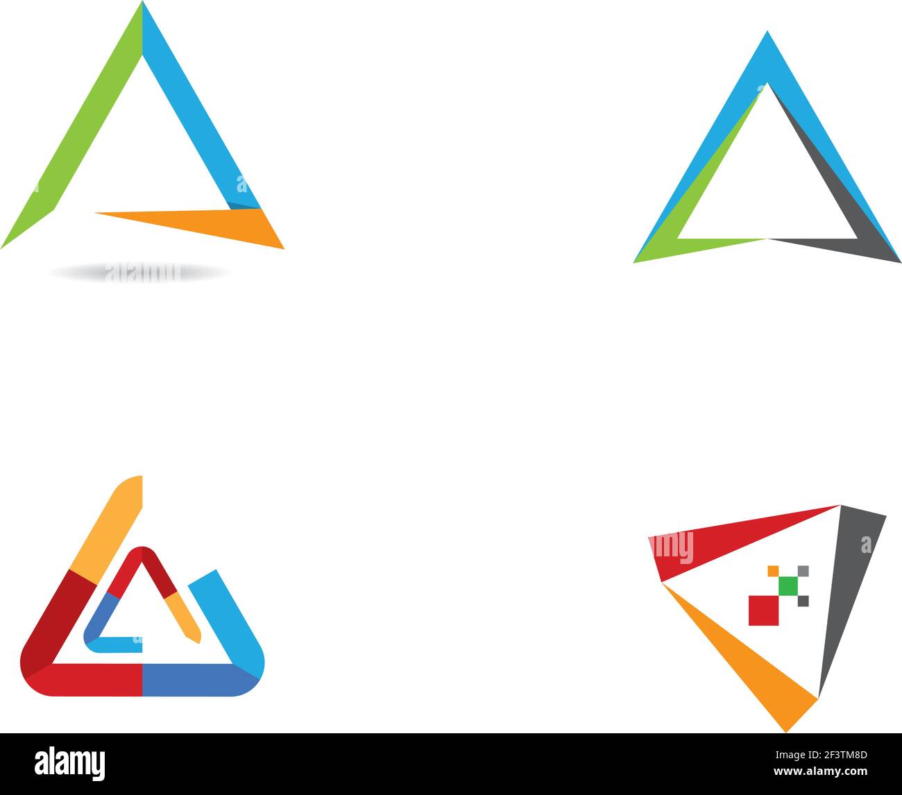 Triangle logo template vector icon illustration design Stock Vector ...