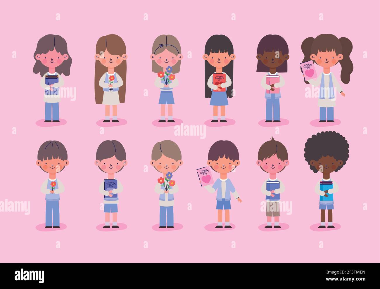 Girl File Set little girls set Stock Vector Image & Art - Alamy