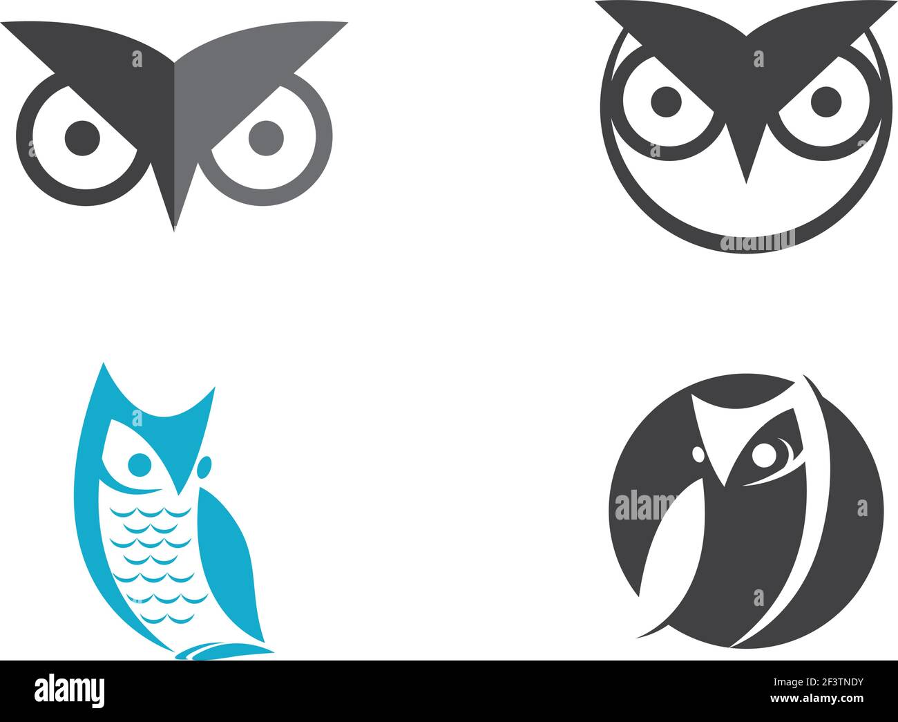 Owl logo template vector icon illustration design Stock Vector Image ...