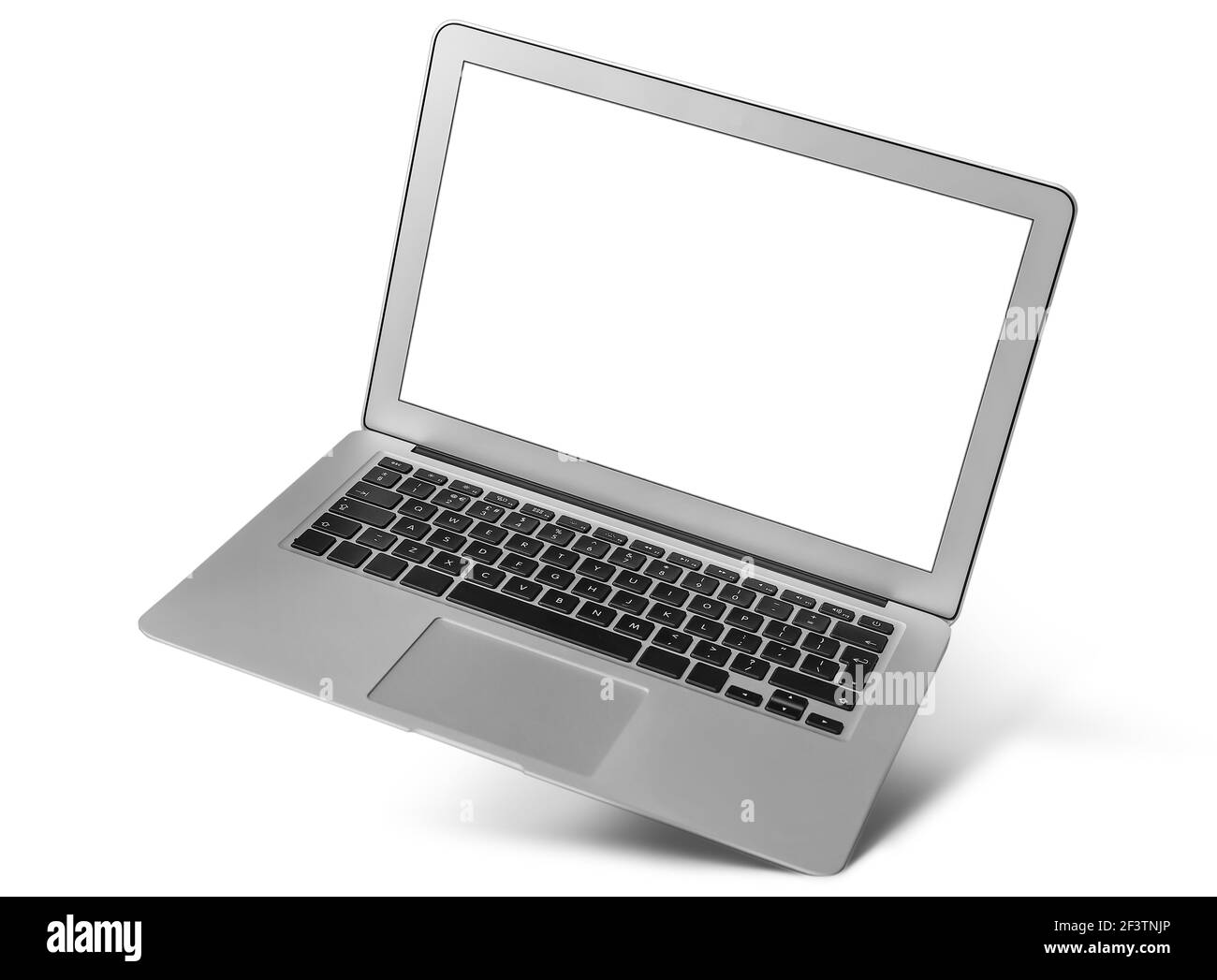 Modern laptop on white background Stock Photo