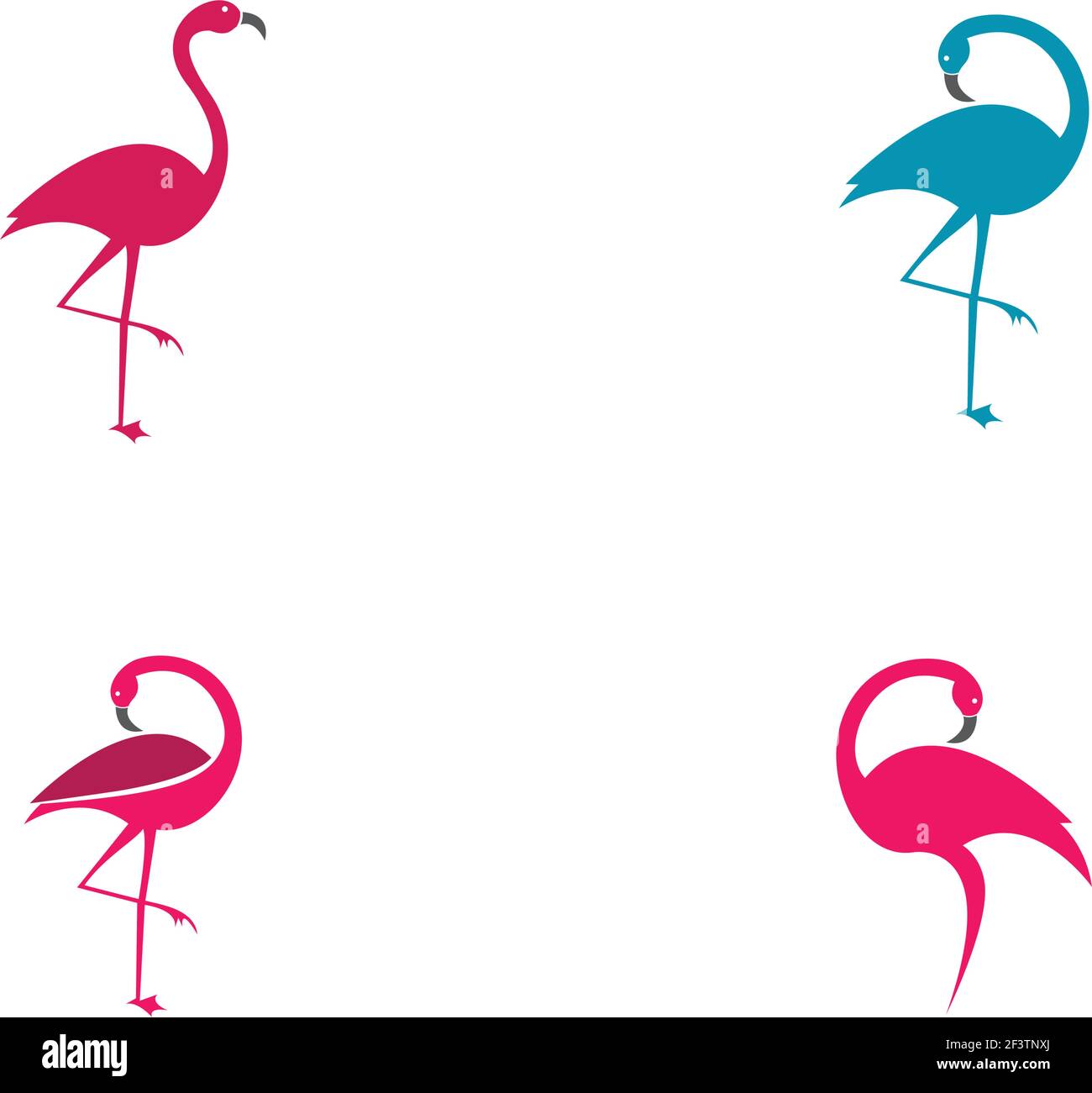 Flamingo logo template vector icon illustration design Stock Vector